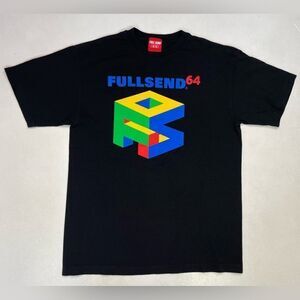 Full Send Nelk Boys 64 Graphic T-shirt Men Medium Black Short Sleeve